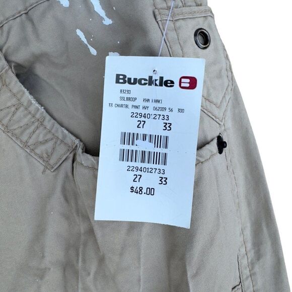 BKE Sam Convertible Khaki Paint Splatter Pants Women's 27x33 - Picture 3 of 10